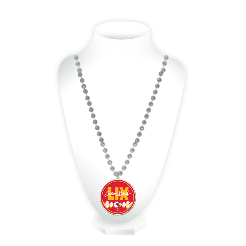 Kansas City Chiefs 2025 Super Bowl LIX Bound Beads With Medallion