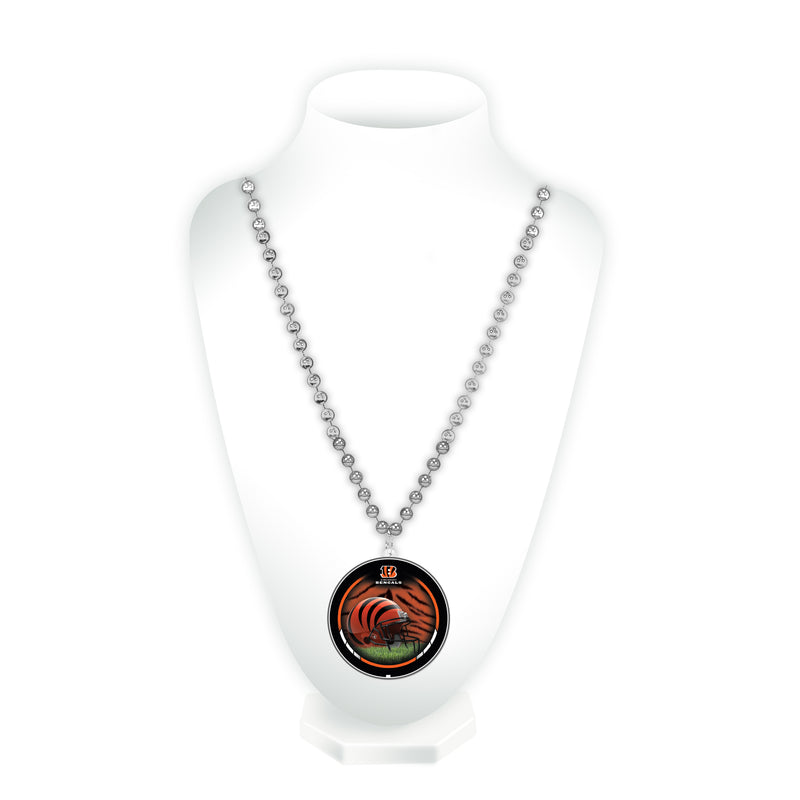 Bengals Beads & Medallion With Printed Insert
