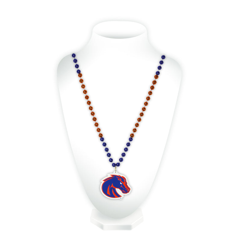 Boise St Sport Beads With Medallion