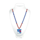 New York Rangers Sport Beads With Medallion
