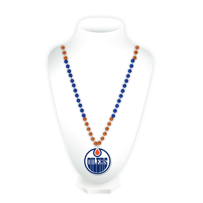 Edmonton Oilers Sport Beads With Round Medallion