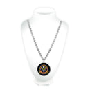 Denver Nuggets Silver Beads With Round Medallion