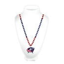 Blue Jackets Sport Beads With Medallion
