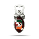 NCAA Miami Hurricanes Magnetic Bottle Opener, Stainless Steel, Strong Magnet to Display on Fridge By Rico Industries