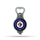 NHL Winnipeg Jets Magnetic Bottle Opener, Stainless Steel, Strong Magnet to Display on Fridge By Rico Industries