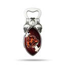 NFL Chicago Bears Magnetic Bottle Opener, Stainless Steel, Strong Magnet to Display on Fridge By Rico Industries