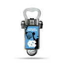 NCAA North Carolina Tar Heels Magnetic Bottle Opener, Stainless Steel, Strong Magnet to Display on Fridge By Rico Industries