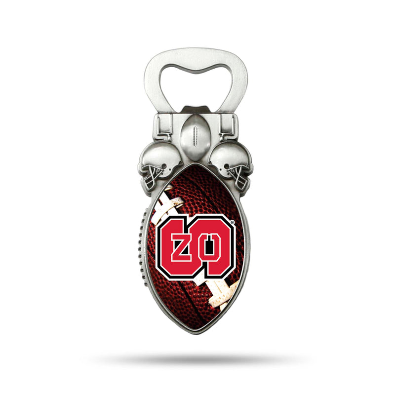 NCAA N.Carolina State Wolfpack Magnetic Bottle Opener, Stainless Steel, Strong Magnet to Display on Fridge By Rico Industries