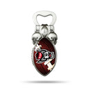 North Carolina State Wolf Head Logo Football Bottle Opener Magnet