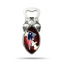 NFL New England Patriots Magnetic Bottle Opener, Stainless Steel, Strong Magnet to Display on Fridge By Rico Industries