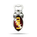 NCAA LSU Tigers Magnetic Bottle Opener, Stainless Steel, Strong Magnet to Display on Fridge By Rico Industries