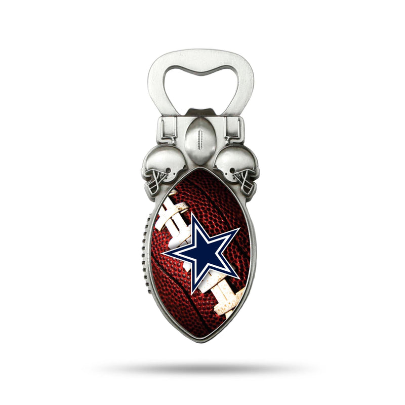 NFL Dallas Cowboys Magnetic Bottle Opener, Stainless Steel, Strong Magnet to Display on Fridge By Rico Industries