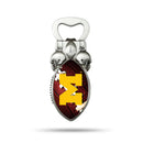 NCAA Michigan Wolverines Magnetic Bottle Opener, Stainless Steel, Strong Magnet to Display on Fridge By Rico Industries