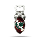 NCAA Michigan State Spartans Magnetic Bottle Opener, Stainless Steel, Strong Magnet to Display on Fridge By Rico Industries