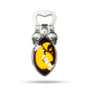 NCAA Iowa Hawkeyes Magnetic Bottle Opener, Stainless Steel, Strong Magnet to Display on Fridge By Rico Industries