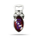 NCAA TCU Horned Frogs Magnetic Bottle Opener, Stainless Steel, Strong Magnet to Display on Fridge By Rico Industries