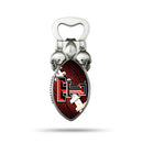NCAA Texas Tech Red Raiders Magnetic Bottle Opener, Stainless Steel, Strong Magnet to Display on Fridge By Rico Industries