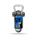 NCAA Kansas Jayhawks Magnetic Bottle Opener, Stainless Steel, Strong Magnet to Display on Fridge By Rico Industries