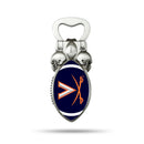 NCAA Virginia Cavaliers Magnetic Bottle Opener, Stainless Steel, Strong Magnet to Display on Fridge By Rico Industries