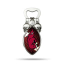 NCAA Arkansas Razorbacks Magnetic Bottle Opener, Stainless Steel, Strong Magnet to Display on Fridge By Rico Industries