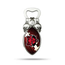 NCAA Arkansas State Red Wolves Magnetic Bottle Opener, Stainless Steel, Strong Magnet to Display on Fridge By Rico Industries