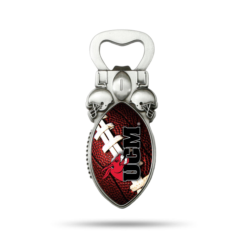 NCAA Central Missouri Mules Magnetic Bottle Opener, Stainless Steel, Strong Magnet to Display on Fridge By Rico Industries