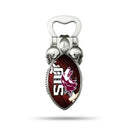 NCAA Southern Illinois Salukis Magnetic Bottle Opener, Stainless Steel, Strong Magnet to Display on Fridge By Rico Industries
