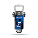 NCAA Creighton Bluejays Magnetic Bottle Opener, Stainless Steel, Strong Magnet to Display on Fridge By Rico Industries