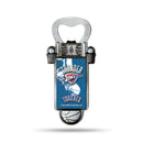 NBA Oklahoma City Thunder Magnetic Bottle Opener, Stainless Steel, Strong Magnet to Display on Fridge By Rico Industries