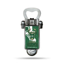 NBA Milwaukee Bucks Magnetic Bottle Opener, Stainless Steel, Strong Magnet to Display on Fridge By Rico Industries