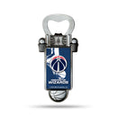 NBA Washington Wizards Magnetic Bottle Opener, Stainless Steel, Strong Magnet to Display on Fridge By Rico Industries