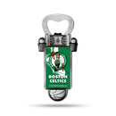 NBA Boston Celtics Magnetic Bottle Opener, Stainless Steel, Strong Magnet to Display on Fridge By Rico Industries