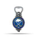 NHL Buffalo Sabres Magnetic Bottle Opener, Stainless Steel, Strong Magnet to Display on Fridge By Rico Industries