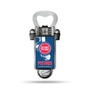 NBA Detroit Pistons Magnetic Bottle Opener, Stainless Steel, Strong Magnet to Display on Fridge By Rico Industries