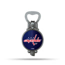 NHL Washington Capitals Magnetic Bottle Opener, Stainless Steel, Strong Magnet to Display on Fridge By Rico Industries