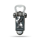 NBA San Antonio Spurs Magnetic Bottle Opener, Stainless Steel, Strong Magnet to Display on Fridge By Rico Industries