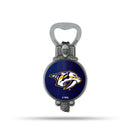 NHL Nashville Predators Magnetic Bottle Opener, Stainless Steel, Strong Magnet to Display on Fridge By Rico Industries