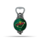 NHL Minnesota Wild Magnetic Bottle Opener, Stainless Steel, Strong Magnet to Display on Fridge By Rico Industries
