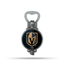 NHL Vegas Golden Knights Magnetic Bottle Opener, Stainless Steel, Strong Magnet to Display on Fridge By Rico Industries