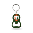 NCAA Miami Hurricanes Metal Keychain - Beverage Bottle Opener With Key Ring - Pocket Size By Rico Industries