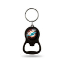 NFL Miami Dolphins Metal Keychain - Beverage Bottle Opener With Key Ring - Pocket Size By Rico Industries
