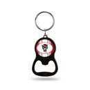 North Carolina State Colored Bottle Opener Keychain - Black