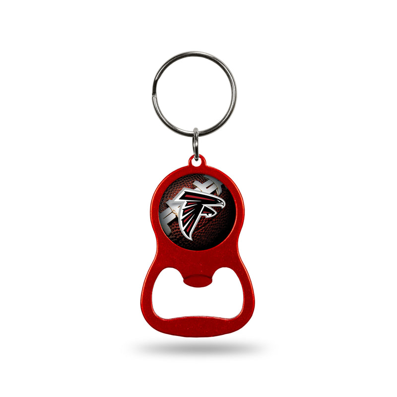 NFL Atlanta Falcons Metal Keychain - Beverage Bottle Opener With Key Ring - Pocket Size By Rico Industries