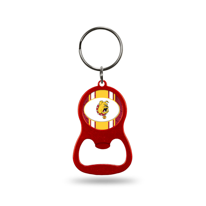 NCAA Ferris State Bulldogs Metal Keychain - Beverage Bottle Opener With Key Ring - Pocket Size By Rico Industries