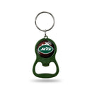 New York Jets Team Color Bottle Opener Keychain - Green