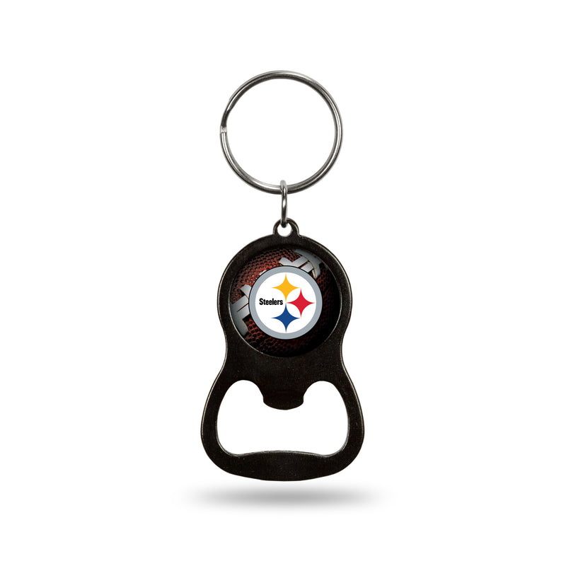 NFL Pittsburgh Steelers Metal Keychain - Beverage Bottle Opener With Key Ring - Pocket Size By Rico Industries