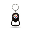 NFL Pittsburgh Steelers Metal Keychain - Beverage Bottle Opener With Key Ring - Pocket Size By Rico Industries