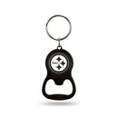 NFL Pittsburgh Steelers Metal Keychain - Beverage Bottle Opener With Key Ring - Pocket Size By Rico Industries