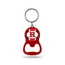 NCAA Rutgers Scarlet Knights Metal Keychain - Beverage Bottle Opener With Key Ring - Pocket Size By Rico Industries