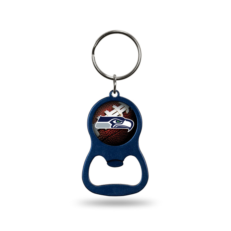 NFL Seattle Seahawks Metal Keychain - Beverage Bottle Opener With Key Ring - Pocket Size By Rico Industries
